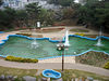 The fountains show the line of demarcation between N and S Korea along the 38th parallel.